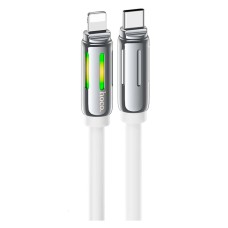 USB кабель Hoco U136 Prize Apple iPhone SE 2022, iPhone 14 Pro Max, iPhone 14 Plus, iPhone 14 Pro, iPhone 14, iPhone 13 Pro, iPhone 13 Mini, iPhone 13, iPhone 13 Pro Max, iPhone 12 Mini, iPhone 12 Pro Max, Lightning, 1.2 м., Білий