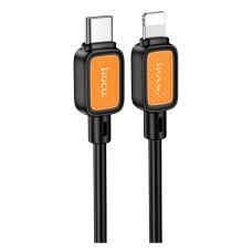USB кабель Hoco X108 Benefit Apple iPhone SE 2022, iPhone 14 Pro Max, iPhone 14 Plus, iPhone 14 Pro, iPhone 14, iPhone 13 Pro, iPhone 13 Mini, iPhone 13, iPhone 13 Pro Max, iPhone 12 Mini, iPhone 12 Pro Max, Lightning, 1.0 м., Чорний