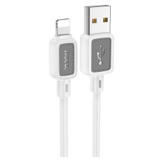 USB кабель Hoco X108 Benefit Apple iPhone SE 2022, iPhone 14 Pro Max, iPhone 14 Plus, iPhone 14 Pro, iPhone 14, iPhone 13 Pro, iPhone 13 Mini, iPhone 13, iPhone 13 Pro Max, iPhone 12 Mini, iPhone 12 Pro Max, Lightning, 1.0 м., Білий