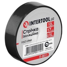 Стрічка ізоляційна, 0.15х17мм 10м чорна INTERTOOL IT-0011