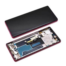Дисплей Motorola XT2429 Moto Edge 50 Fusion, (Original), з сенсором, з рамкою, Рожевий