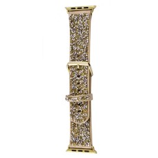 Ремінець Apple Watch 38, Watch 40, Bling World Rock Diamond, Золотий