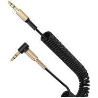 Кабель AUX SkyDolphin SR08, 1.0 м., 3.5 мм., Черный