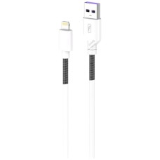 USB кабель SkyDolphin S27L Spring Anti-Brake Apple iPhone SE 2022, iPhone 14 Pro Max, iPhone 14 Plus, iPhone 14 Pro, iPhone 14, iPhone 13 Pro, iPhone 13 Mini, iPhone 13, iPhone 13 Pro Max, iPhone 12 Mini, Lightning, 1.0 м., Білий