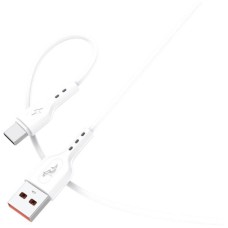 USB кабель SkyDolphin S66T, Type-C, 1.0 м., Білий