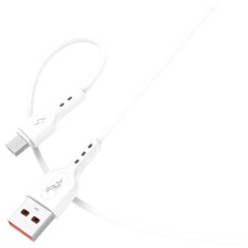 USB кабель SkyDolphin S66V, MicroUSB, 1.0 м., Білий
