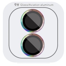 Захисне скло на камеру Apple iPhone 16, iPhone 16 Plus, Metal Classic, Rainbow, Бузковий
