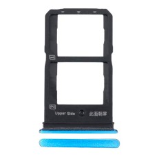 Слот SIM-карти (лоток) Vivo Y72 5G, з роз'ємом карти пам'яті, Синій
