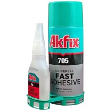 Клей универсальный двухкомпонентный с активатором Akfix 705, 500 мл+100г