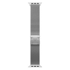 Ремінець Apple Watch 42, Watch 44, Milanese loop Metal Lock, Срібний