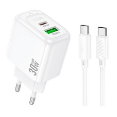 Сетевое зарядное устройство Hoco CS55A Apple iPhone SE 2022, iPhone 14 Pro Max, iPhone 14 Plus, iPhone 14 Pro, iPhone 14, iPhone 13 Pro, iPhone 13 Mini, iPhone 13, iPhone 13 Pro Max, iPhone 12 Mini, iPhone 12 Pro Max, iPhone 12 Pro, с кабелем, Lightning,