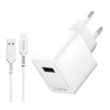 Сетевое зарядное устройство Earldom ES-EU43L Apple iPhone SE 2022, iPhone 14 Pro Max, iPhone 14 Plus, iPhone 14 Pro, iPhone 14, iPhone 13 Pro, iPhone 13 Mini, iPhone 13, iPhone 13 Pro Max, iPhone 12 Mini, iPhone 12 Pro Max, iPhone 12 Pro, с кабелем, Light
