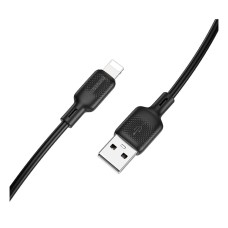 USB кабель Borofone BX113 Apple iPhone SE 2022, iPhone 14 Pro Max, iPhone 14 Plus, iPhone 14 Pro, iPhone 14, iPhone 13 Pro, iPhone 13 Mini, iPhone 13, iPhone 13 Pro Max, iPhone 12 Mini, iPhone 12 Pro Max, Lightning, 3.0 м., Черный