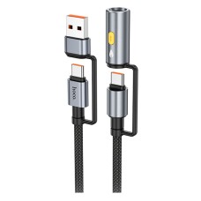 USB кабель Hoco U138, Type-C, 1.2 м., Чорний