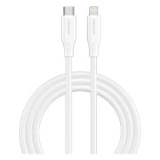 USB кабель SENTEO SL-04 Embossed Apple iPhone SE 2022, iPhone 14 Pro Max, iPhone 14 Plus, iPhone 14 Pro, iPhone 14, iPhone 13 Pro, iPhone 13 Mini, iPhone 13, iPhone 13 Pro Max, iPhone 12 Mini, iPhone 12 Pro Max, Lightning, 1.0 м., Білий