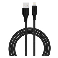 USB кабель SENTEO SL-05 Foamed Apple iPhone SE 2022, iPhone 14 Pro Max, iPhone 14 Plus, iPhone 14 Pro, iPhone 14, iPhone 13 Pro, iPhone 13 Mini, iPhone 13, iPhone 13 Pro Max, iPhone 12 Mini, iPhone 12 Pro Max, Lightning, 1.0 м., Чорний