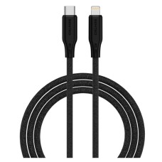USB кабель SENTEO SL-05 Foamed Apple iPhone SE 2022, iPhone 14 Pro Max, iPhone 14 Plus, iPhone 14 Pro, iPhone 14, iPhone 13 Pro, iPhone 13 Mini, iPhone 13, iPhone 13 Pro Max, iPhone 12 Mini, iPhone 12 Pro Max, Lightning, 1.0 м., Чорний