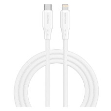 USB кабель SENTEO SL-05 Foamed Apple iPhone SE 2022, iPhone 14 Pro Max, iPhone 14 Plus, iPhone 14 Pro, iPhone 14, iPhone 13 Pro, iPhone 13 Mini, iPhone 13, iPhone 13 Pro Max, iPhone 12 Mini, iPhone 12 Pro Max, Lightning, 1.0 м., Білий