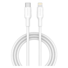 USB кабель SENTEO SL-06 Apple iPhone SE 2022, iPhone 14 Pro Max, iPhone 14 Plus, iPhone 14 Pro, iPhone 14, iPhone 13 Pro, iPhone 13 Mini, iPhone 13, iPhone 13 Pro Max, iPhone 12 Mini, iPhone 12 Pro Max, iPhone 12 Pro, Lightning, 1.0 м., Білий