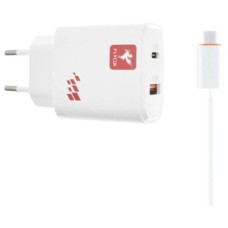 Мережевий зарядний пристрій FLYCDI FA-006, Type-C, USB, MicroUSB, з кабелем, 3.0 A, Білий