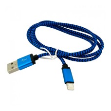 USB кабель Walker C310 Apple iPhone SE 2022, iPhone 14 Pro Max, iPhone 14 Plus, iPhone 14 Pro, iPhone 14, iPhone 13 Pro, iPhone 13 Mini, iPhone 13, iPhone 13 Pro Max, iPhone 12 Mini, iPhone 12 Pro Max, iPhone 12 Pro, Lightning, 1.0 м., Синій