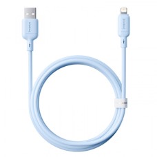 USB кабель Baseus P10377702313-00 Silky Apple iPhone SE 2022, iPhone 14 Pro Max, iPhone 14 Plus, iPhone 14 Pro, iPhone 14, iPhone 13 Pro, iPhone 13 Mini, iPhone 13, iPhone 13 Pro Max, iPhone 12 Mini, iPhone 12 Pro Max, Lightning, 1.0 м., Синий
