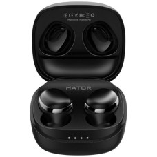Наушники безпроводные Hator Hyреrpunk Truedots HD SyncHUB, Стерео, Черный