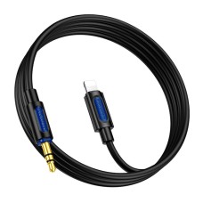 Кабель AUX Borofone BL20 Apple iPhone SE 2022, iPhone 14 Pro Max, iPhone 14 Plus, iPhone 14 Pro, iPhone 14, iPhone 13 Pro, iPhone 13 Mini, iPhone 13, iPhone 13 Pro Max, iPhone 12 Mini, iPhone 12 Pro Max, iPhone 12 Pro, Lightning, 1.0 м., Чорний