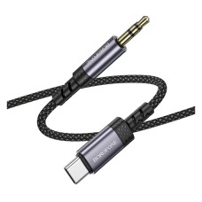 Кабель AUX Borofone BL24 Graceful, Type-C, 1.0 м., Сірий