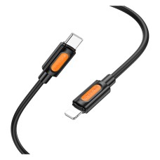 USB кабель Borofone BX114 Structure Apple iPhone SE 2022, iPhone 14 Pro Max, iPhone 14 Plus, iPhone 14 Pro, iPhone 14, iPhone 13 Pro, iPhone 13 Mini, iPhone 13, iPhone 13 Pro Max, iPhone 12 Mini, iPhone 12 Pro Max, Lightning, 1.0 м., Чорний