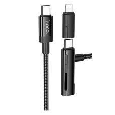 USB кабель Hoco U135 Incredible Apple iPhone SE 2022, iPhone 14 Pro Max, iPhone 14 Plus, iPhone 14 Pro, iPhone 14, iPhone 13 Pro, iPhone 13 Mini, iPhone 13, iPhone 13 Pro Max, iPhone 12 Mini, iPhone 12 Pro Max, Lightning, 1.0 м., Чорний