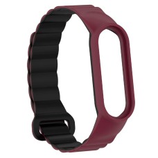 Ремінець Xiaomi Mi Band 7, Dual Color, Plum-Black, Бордовий