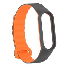 Ремінець Xiaomi Mi Band 8, Mi Band 9, Dual Color, Gray-Orange, Сірий