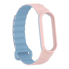 Ремінець Xiaomi Mi Band 8, Mi Band 9, Dual Color, Light Pink-Lilac Blue, Рожевий