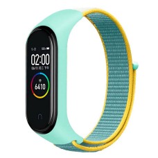 Ремінець Xiaomi Mi Band 3, Mi Band 4, Nylon, Beryl-Yellow, Бірюзовий