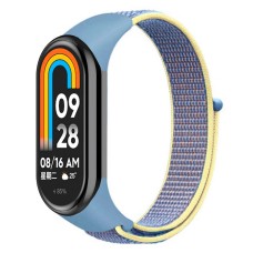 Ремінець Xiaomi Mi Band 8, Mi Band 9, Nylon, Azure-Yellow, Блакитний