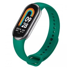 Ремінець Xiaomi Mi Band 8, Mi Band 9, Silicone, Dark Green, Зелений