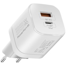 Сетевое зарядное устройство Promate PowerPort-33, Белый