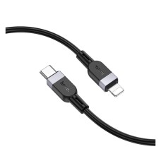 USB кабель Hoco X109 Energy Apple iPhone SE 2022, iPhone 14 Pro Max, iPhone 14 Plus, iPhone 14 Pro, iPhone 14, iPhone 13 Pro, iPhone 13 Mini, iPhone 13, iPhone 13 Pro Max, iPhone 12 Mini, iPhone 12 Pro Max, Lightning, 3.0 м., Чорний