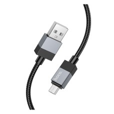 USB кабель Hoco X110 Honorific, MicroUSB, 1.0 м., Чорний