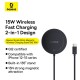 Беспроводное зарядное устройство Baseus P10273300121-02 Simple Mini4, Черный