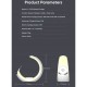 Беспроводное зарядное устройство Mini Moon, Белый
