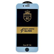 Захисне скло Apple iPhone 7, iPhone 8, iPhone SE 2020, Anti-Static, 6D, Білий