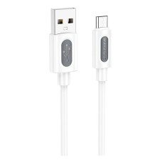 USB кабель Borofone BX114 Structure, MicroUSB, 1.0 м., Білий