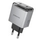 Мережевий зарядний пристрій Borofone BN21 Lena, Сірий