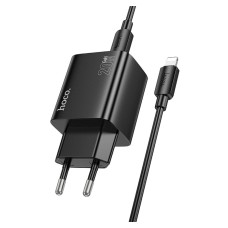 Сетевое зарядное устройство Hoco N55 Fundador Apple iPhone SE 2022, iPhone 14 Pro Max, iPhone 14 Plus, iPhone 14 Pro, iPhone 14, iPhone 13 Pro, iPhone 13 Mini, iPhone 13, iPhone 13 Pro Max, iPhone 12 Mini, iPhone 12 Pro Max, iPhone 12 Pro, с кабелем, Ligh