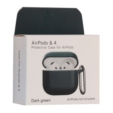 Чехол Apple AirPods 4, Silicone Classic Case, Dark Green, Зеленый