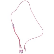 USB кабель Apple iPhone SE 2022, iPhone 14 Pro Max, iPhone 14 Plus, iPhone 14 Pro, iPhone 14, iPhone 13 Pro, iPhone 13 Mini, iPhone 13, iPhone 13 Pro Max, iPhone 12 Mini, iPhone 12 Pro Max, Mic, Type-C, MicroUSB, Lightning, 1.2 м., Розовый