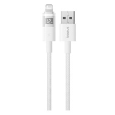 USB кабель Baseus P10382700121-00 Display 2 Apple iPhone SE 2022, iPhone 14 Pro Max, iPhone 14 Plus, iPhone 14 Pro, iPhone 14, iPhone 13 Pro, iPhone 13 Mini, iPhone 13, iPhone 13 Pro Max, iPhone 12 Mini, Lightning, 1.0 м., Белый