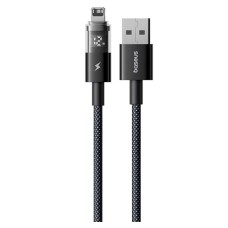 USB кабель Baseus P10382700121-01 Display 2 Apple iPhone SE 2022, iPhone 14 Pro Max, iPhone 14 Plus, iPhone 14 Pro, iPhone 14, iPhone 13 Pro, iPhone 13 Mini, iPhone 13, iPhone 13 Pro Max, iPhone 12 Mini, Lightning, 1.0 м., Черный